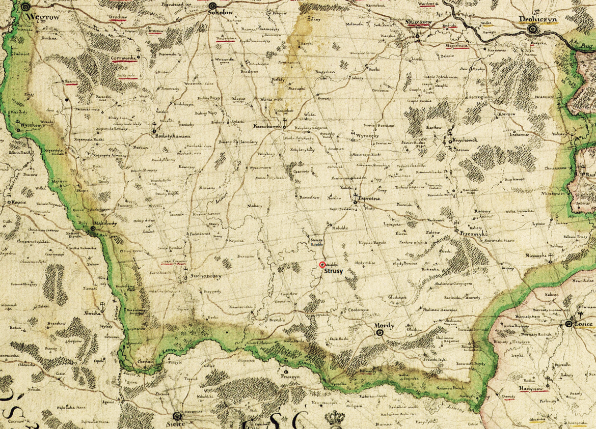 Mapa Perthees 1795 Ziemia Drohicka