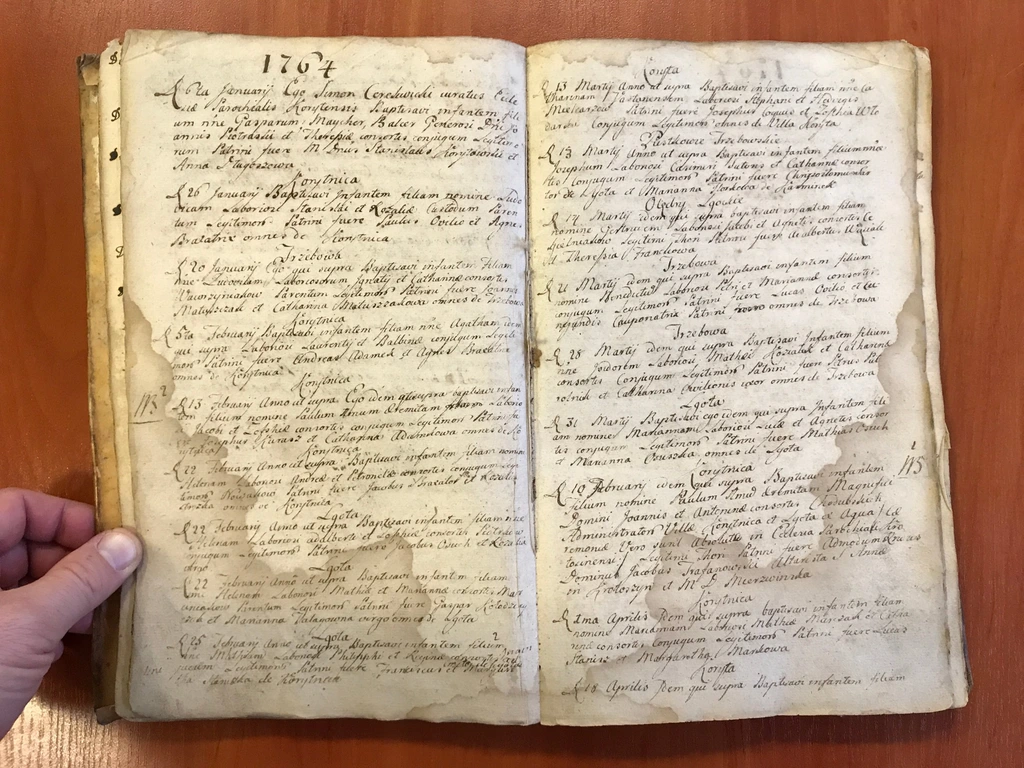 Księga z roku 1764