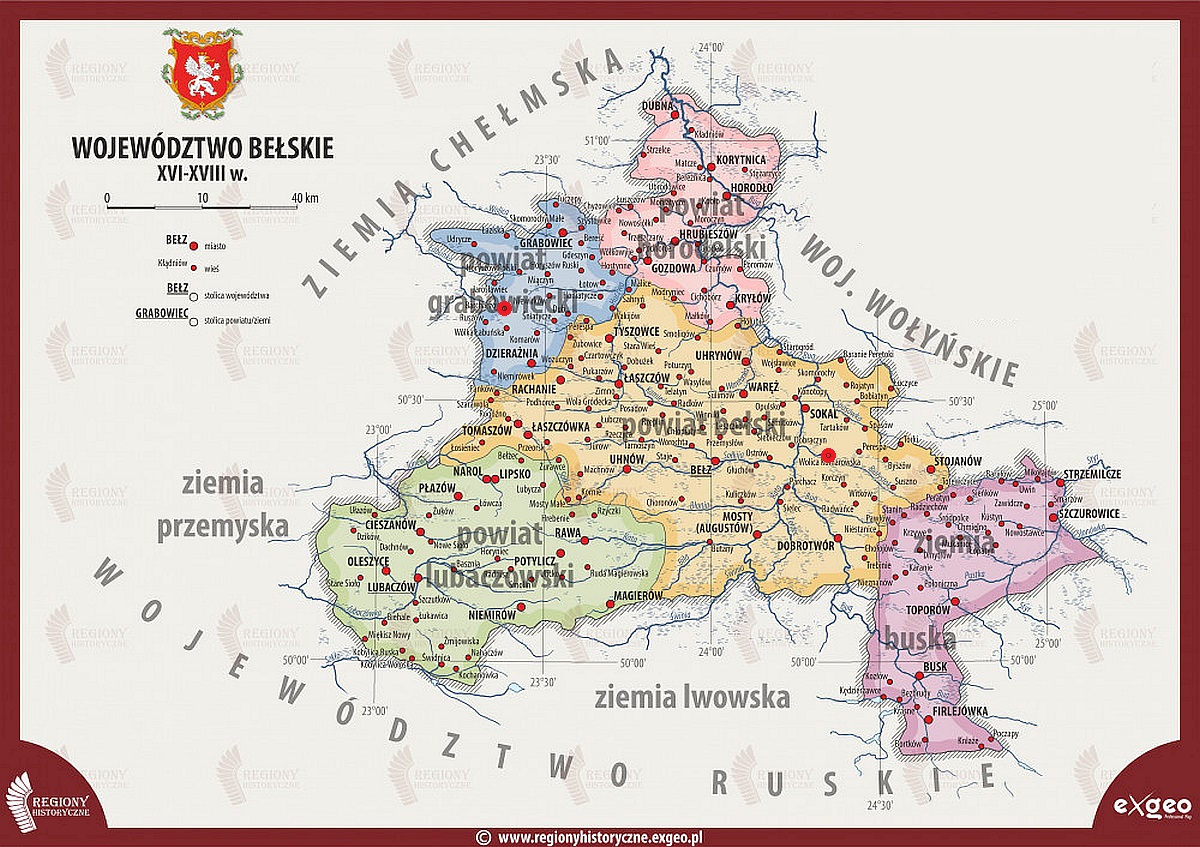 Bełskie - podział administracyjny